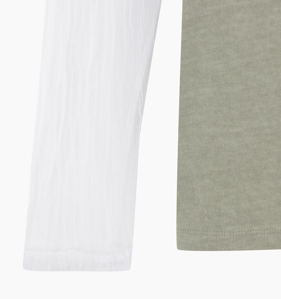 T-SHIRT L/S - sisley k long sleeve t-shirt - Military Green | Sisley K image number 4